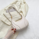 Retro Solid Color Shoulder Bag PU Leather Handbags for Women