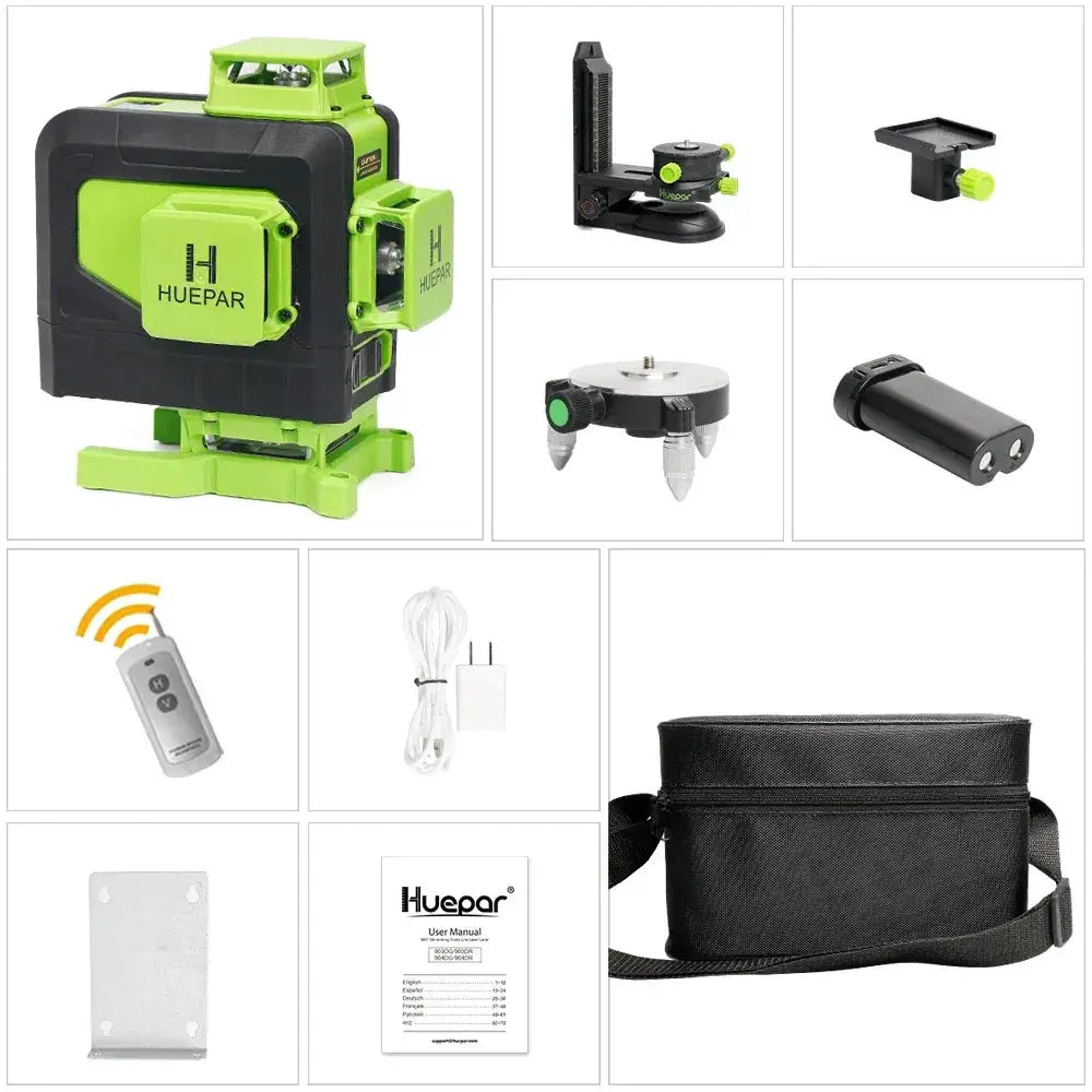 Huepar 16 Lines 4D Cross Line Laser Level Green Beam