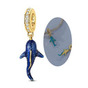 Sterling Silver Blue Charm Whale