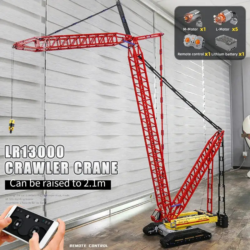 Mould King 17015 Technical Car Toys The RC Crawler Crane LR13000 Building Block Assembly Truck Brick Set Kids Christmas Gift