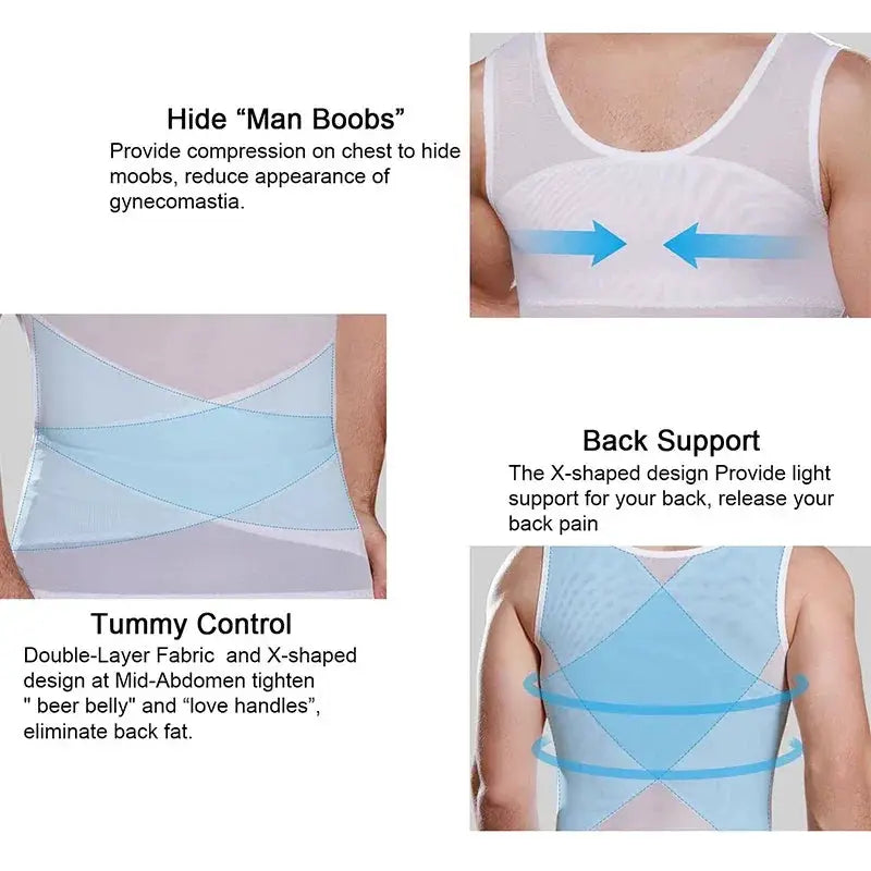 Men Slimming Compression Tank Top For Tummy Shaping