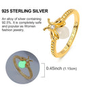 Ring Sterling Silver Sparkling Gold