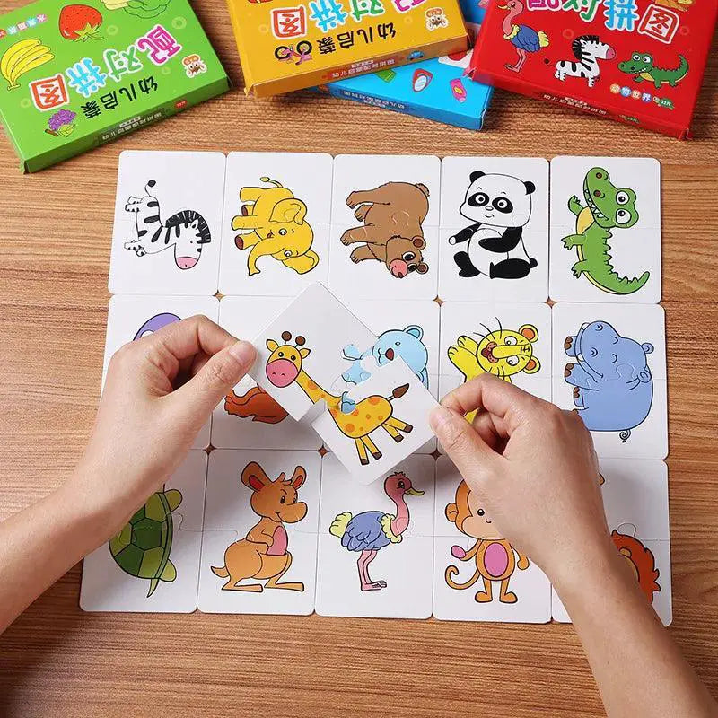 Montessori Animal Puzzle Cards for Cognitive Development