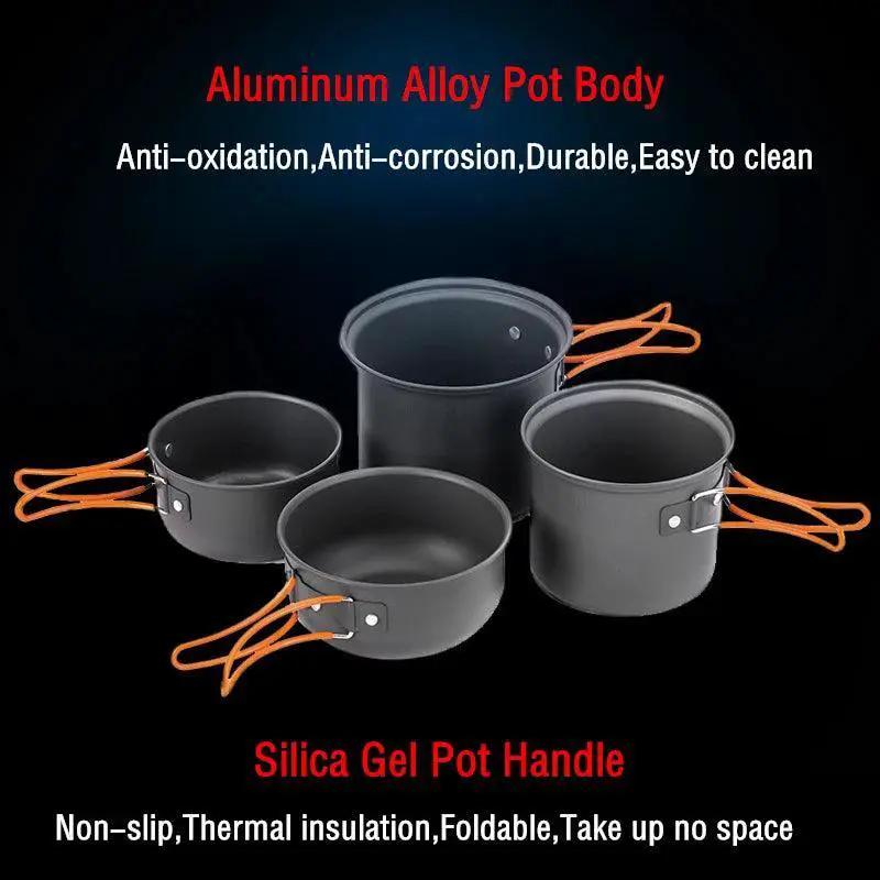 Ultralight Camping Cook Set for 2 to 3 People Compact