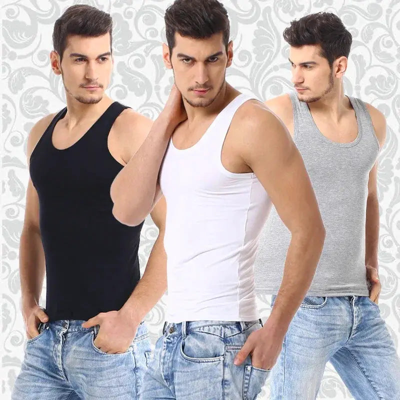 Men's Lightweight Cotton Vest All Seasons Casual Slim Fit