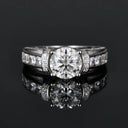Round Moissanite Ring in Sterling Silver Carat KFNLA