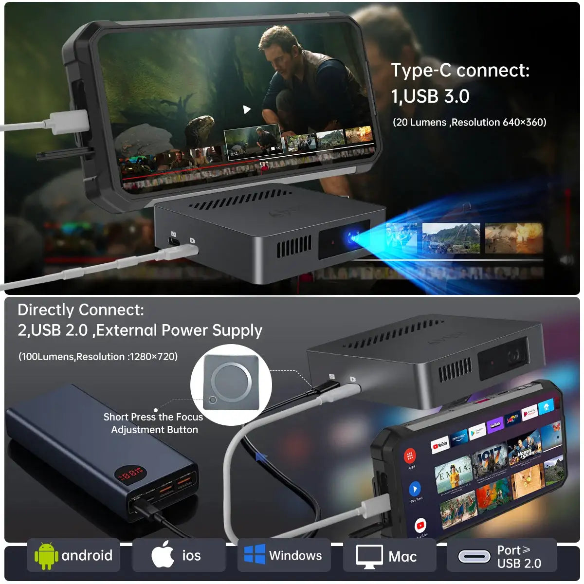Mars Portable Projector — product view 3