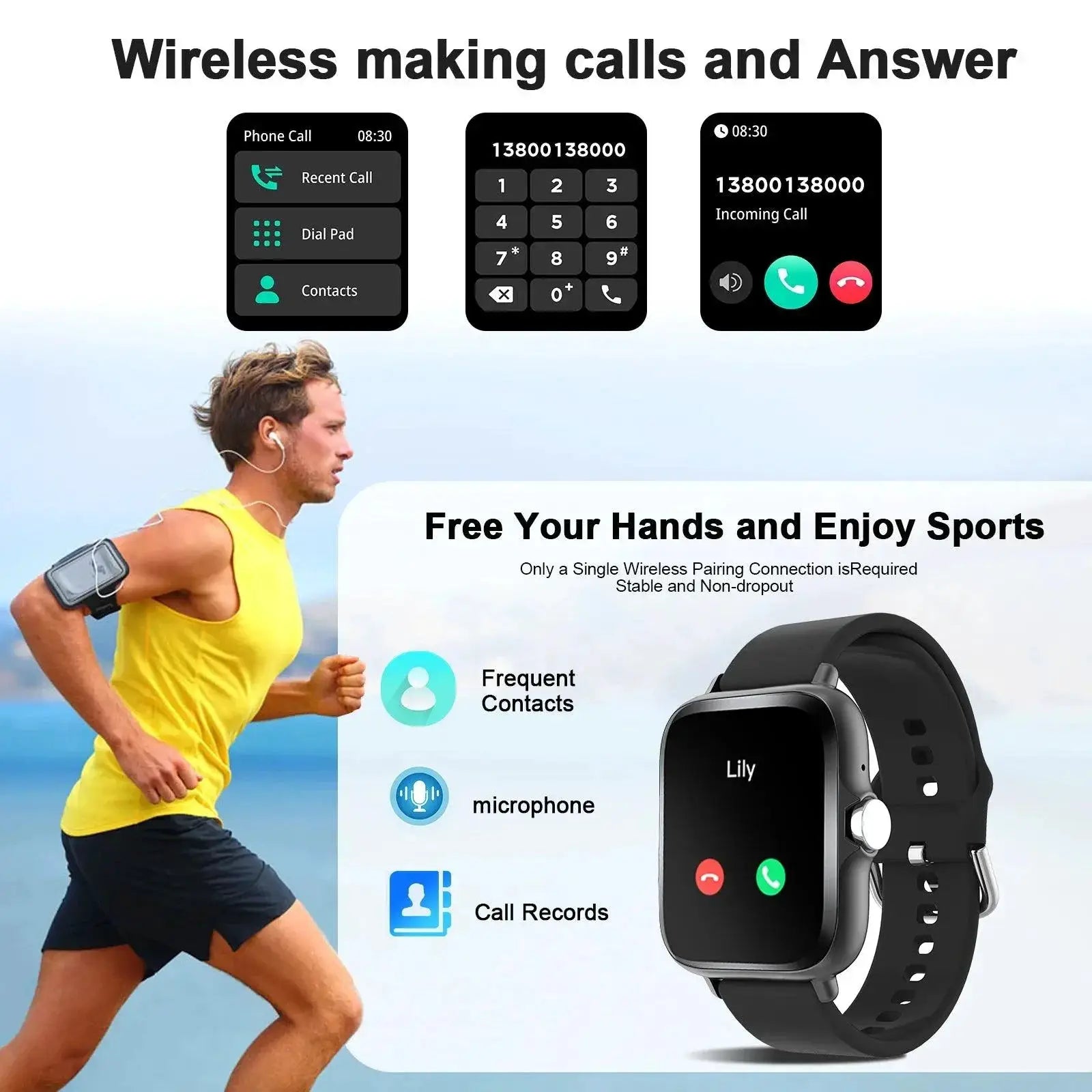 Smart Wireless Calling Watch With Fitness Tracking Pro