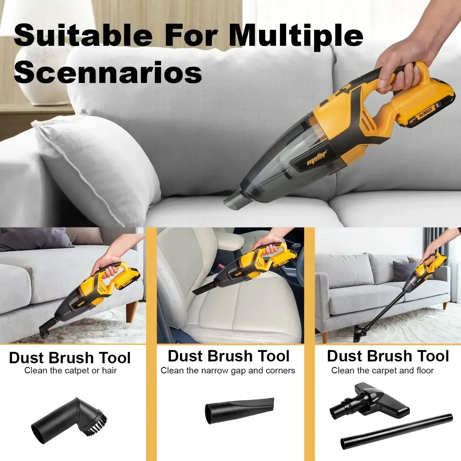 Mellif Handheld Cordless Vacuum for Easy Home Cleaning