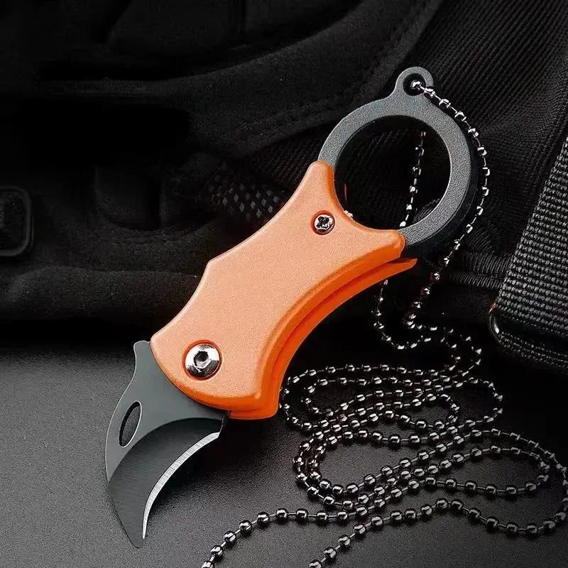 NEW Mini Keychain Pocket Knife Stainless Steel Camping Small Mini Portable Knife Peeler Fixed Blade Multi EDC Tool with Chain