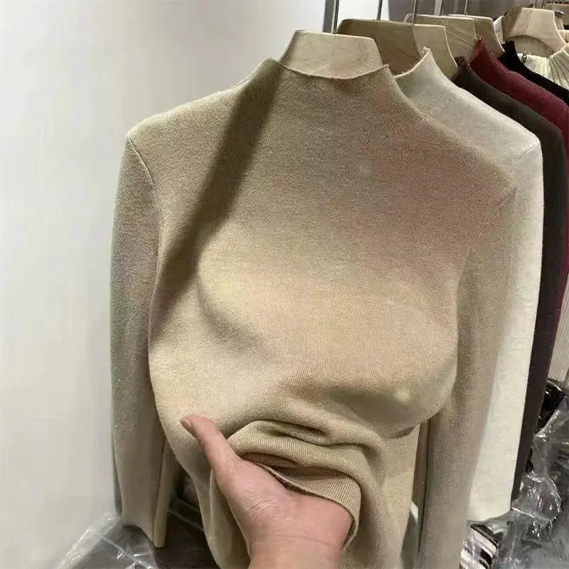 Korean Winter Turtleneck Pullover Cozy Fleece Chic Fashion