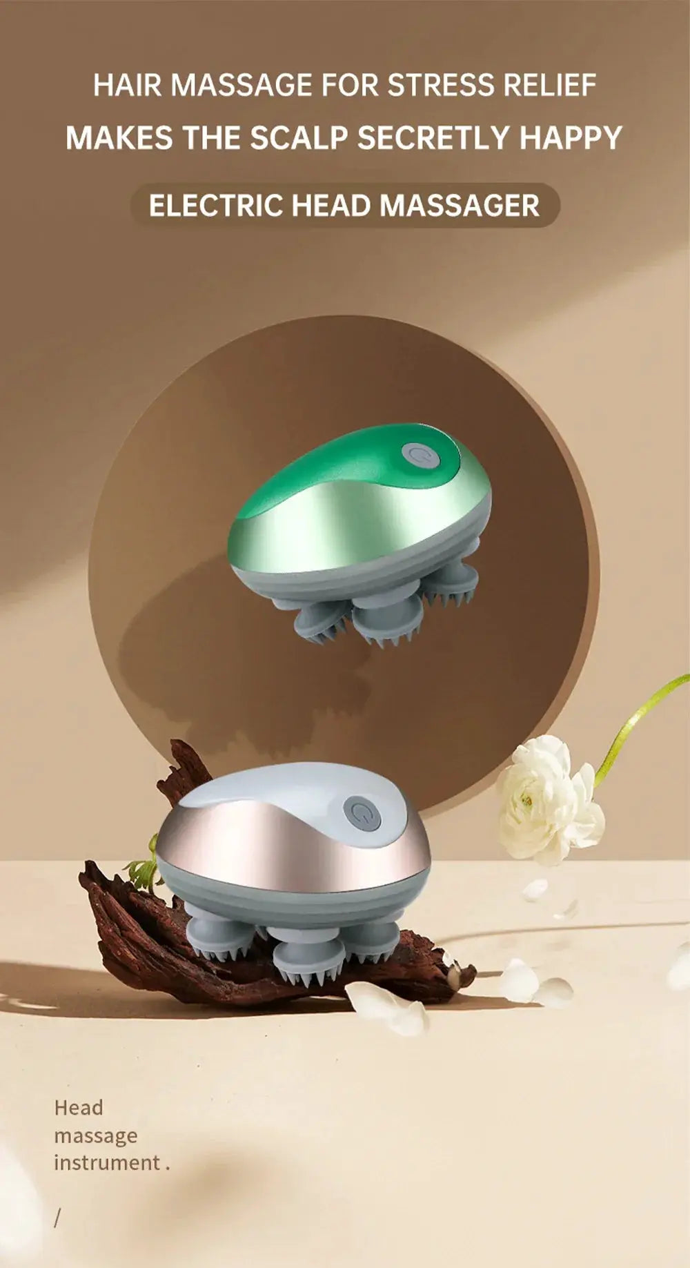 Multi Claw Head Massager for Dogs and Cats Rechargeable