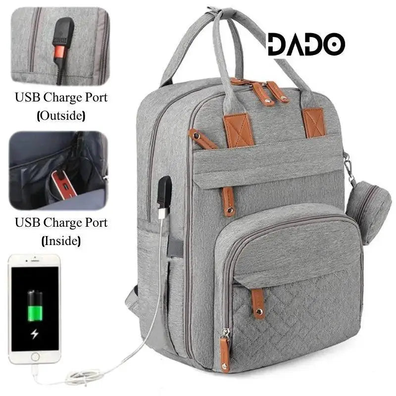 Stylish Multifunctional Diaper Bag Backpack For Parents