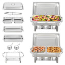 SucceBuy Rectangle Chafing Dish Packs W/ Full Size Pans Buffet