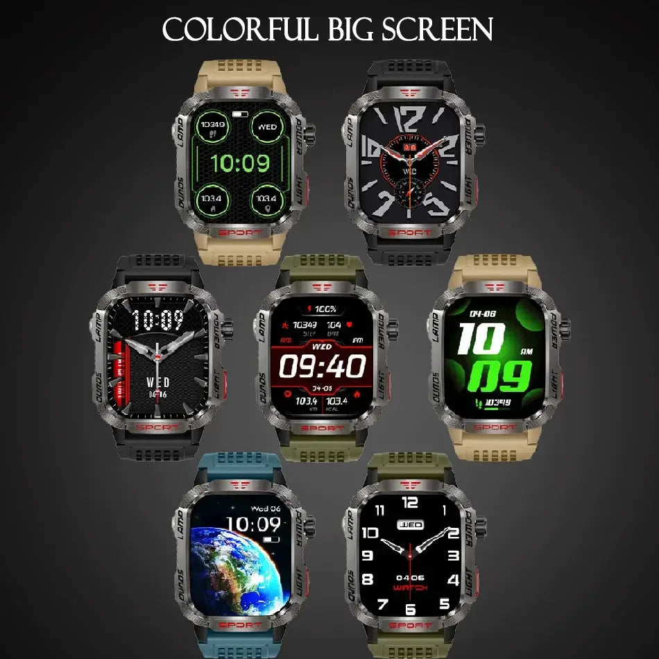 Rugged Military GPS Smart Watch For Men With Bluetooth Call - OurLum.com