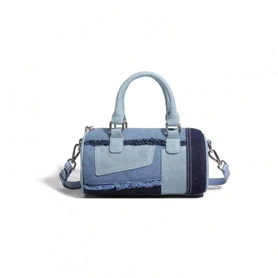 Niche Design Splicing Denim Crossbody