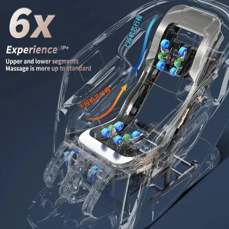 Massage Chair New 6D Jade Ultra Dual Movement High-End Luxury Full Body Shiatsu Foot Massager with Zero Gravity