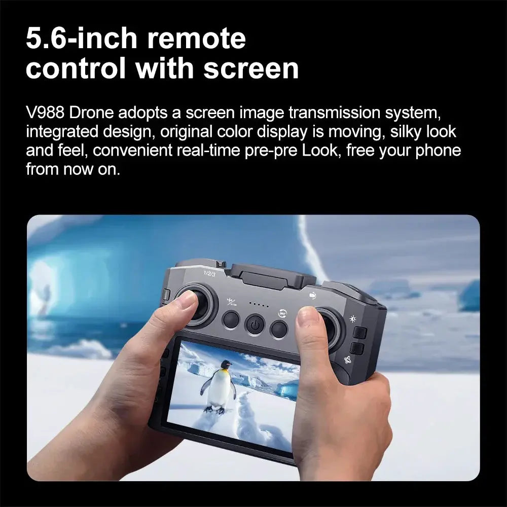 Lenovo V988 Drone 8K Dual Camera Foldable Quadcopter With 5G Remote Screen