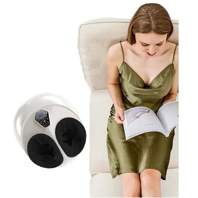 Foot Massager With Vibration, Deep Kneading, Pressing, Acupressure Heating Functions to Relieve Soreness in Legs Feet