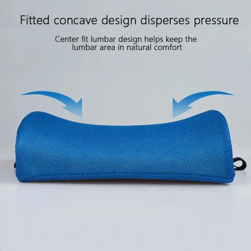 Ergonomic Gel Memory Foam Lumbar Support Cushion Car Office