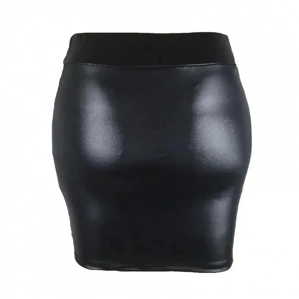 Sleek Faux Leather Bodycon Skirt Chic Women Fashion Piece