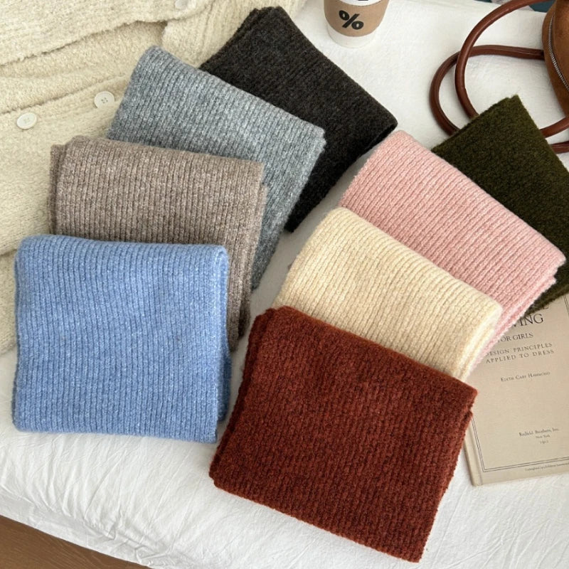 Ribbed Knit Winter Scarf
