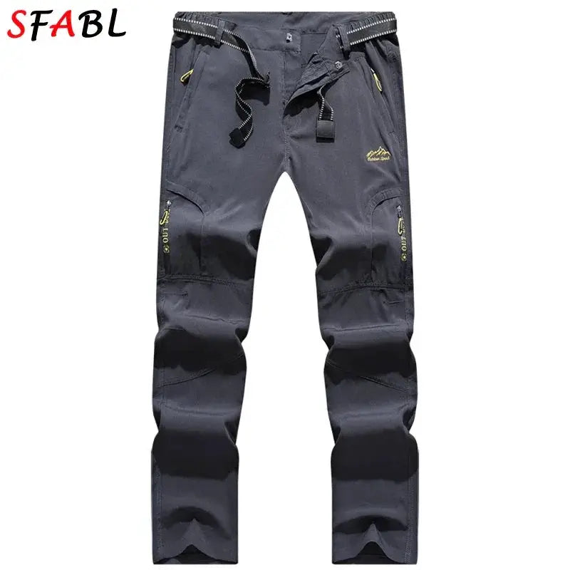 Summer Thin Quick Dry Mens Pants for Camping Hiking Trekking