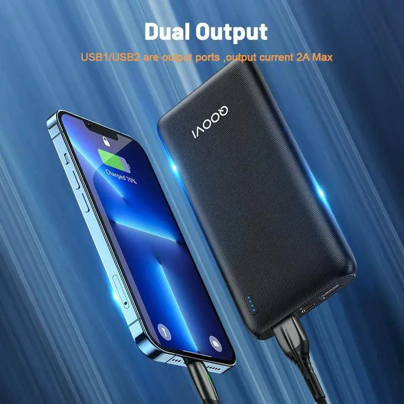 QOOVI Slimline Quick Charge Power Bank Portable Charger