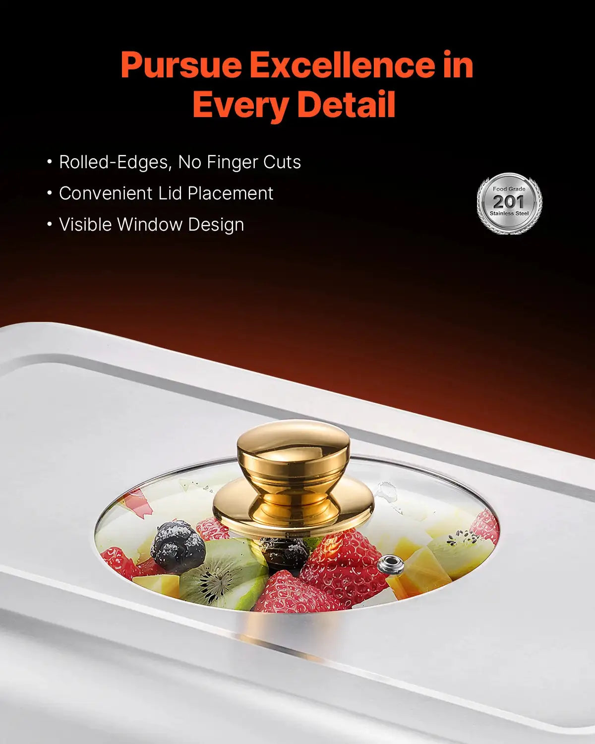 SucceBuy Pack Chafing Dish Buffet Set Stainless Steel Chafer — product view 3