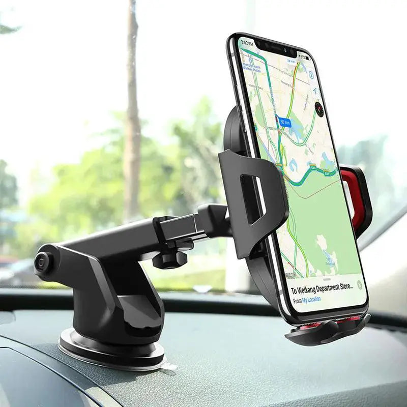 Car Phone Holder Mount Secure GPS Mobile Support Stand