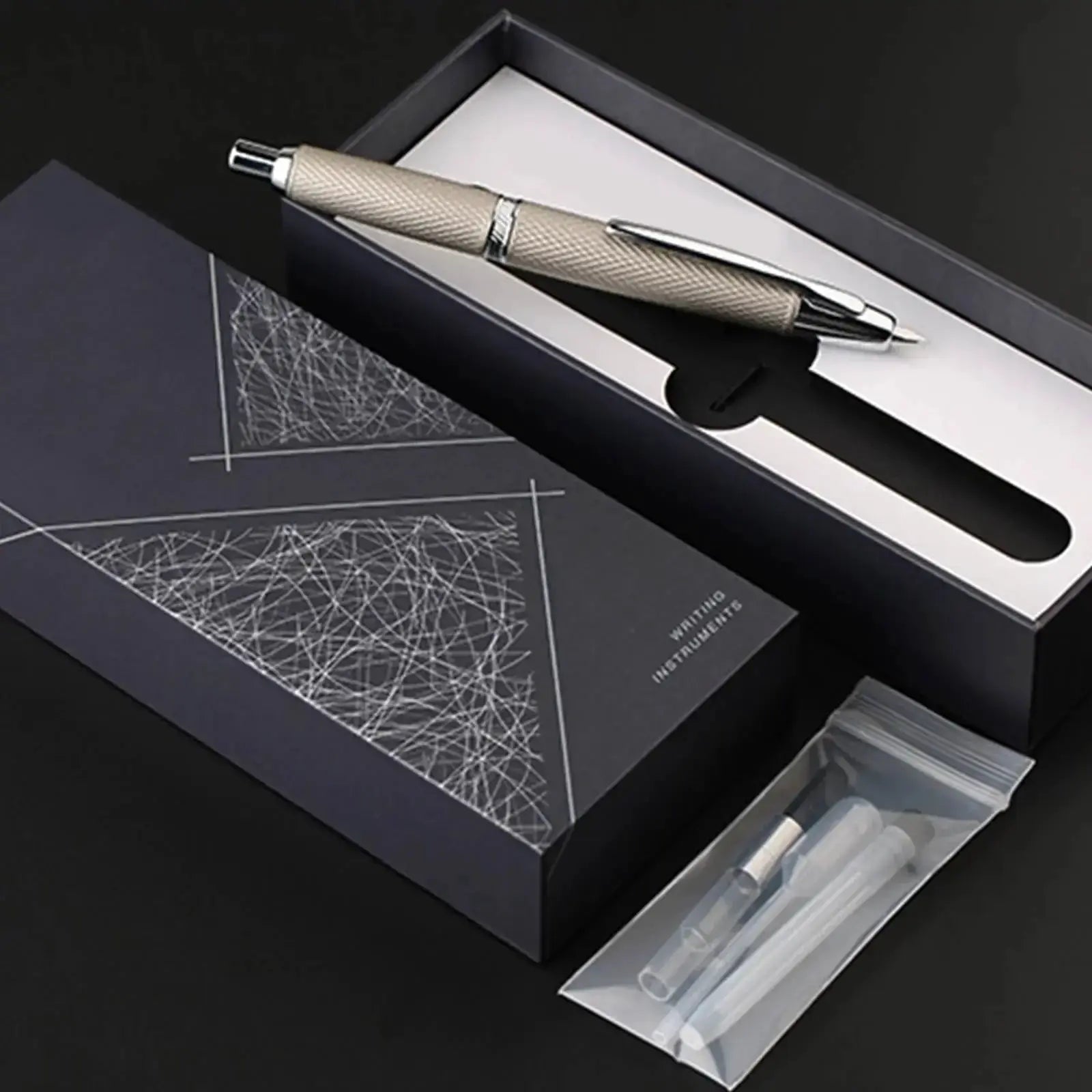 Majohn A1 Press Fountain Pen EF 0.4mm Nib Metal Pen