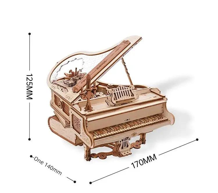 Ruoke Robotime Rhythm Piano Music Box Wooden Model Gift