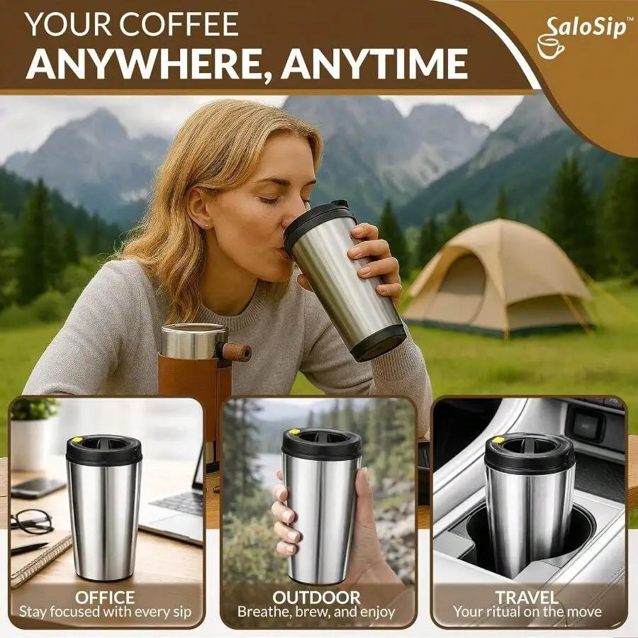 Portable Manual Pour Over Coffee Maker With - Travel Camping — product view 6