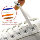 Metal Lock Elastic Shoelaces for Easy No Tie Style