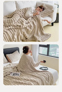 Light Luxury Rabbit Plush Blanket For Office Leisure Use