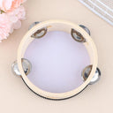 1Pc 15cm Wooden Tambourine Drum For Kids Educational Toys