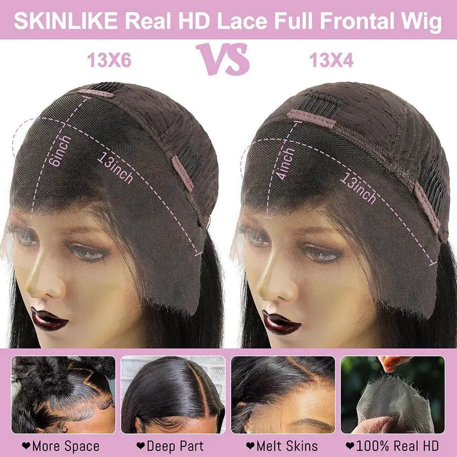 36 Inch Water Wave HD Lace Front Wig 250 Percent Curly