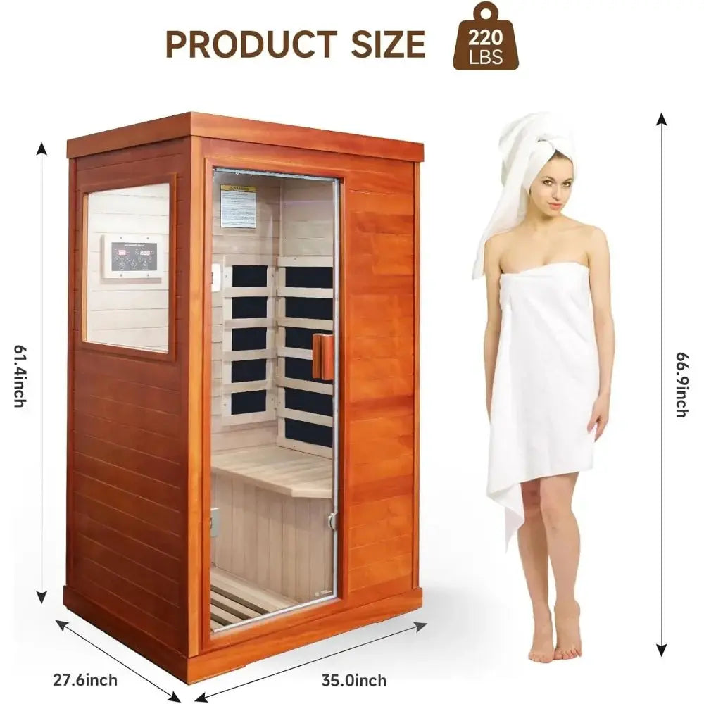 Compact Infrared Sauna For One With Bluetooth Speakers