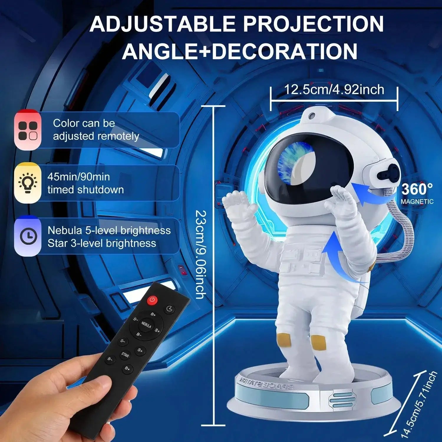Astronaut Space Projector Galaxy Night Light Kids Decor