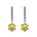 Moissanite Earrings in Sterling Silver Style