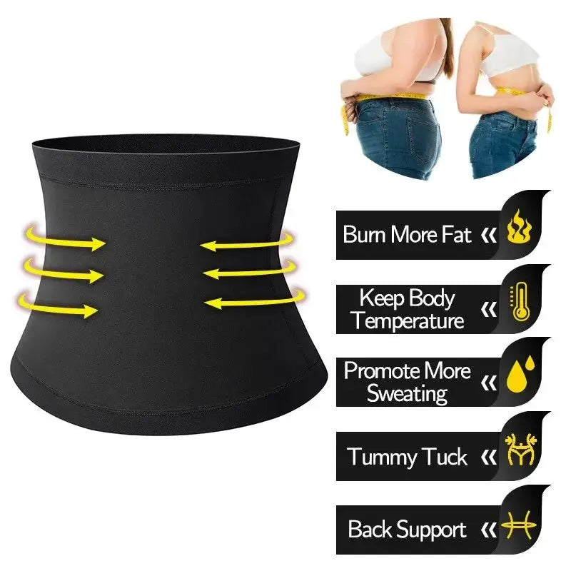 Waist Trimmer Belly Wrap Unisex Sweat Band Trainer Fitness