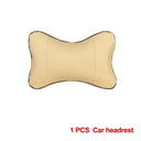 Car Neck Pillow PU Leather Headrest Both Sides 1 Pack