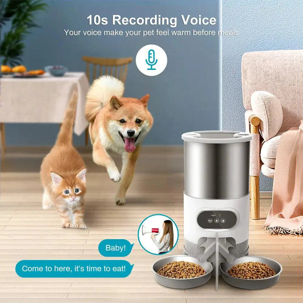 Smart Pet Feeder With Remote Feeding And Voice Recording