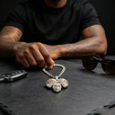 Bling Skull Charm Streetwear Rapper Jewelry Shiny Icy Statement