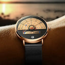 Business Mens Watch - Auto Date Steel Quartz Gift