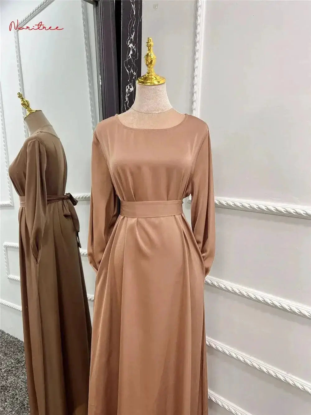 Silky Satin Dubai Abaya Modern Elegance And Comfort Dress