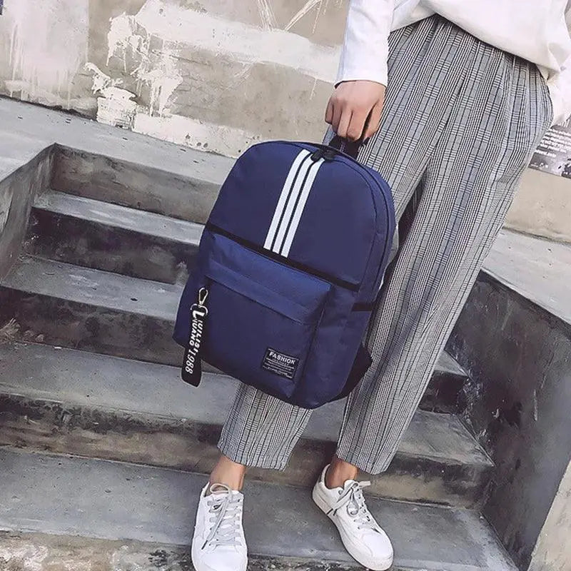 Teenage Unisex Canvas Backpack Large Capacity Students