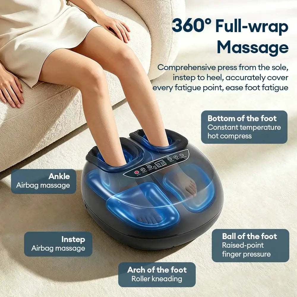 Air Pressure Foot Massager Acupressure Foot Massage Machine Shiatsu Kneading Pinching Ankle Plantar Instep Full Wrap Massager