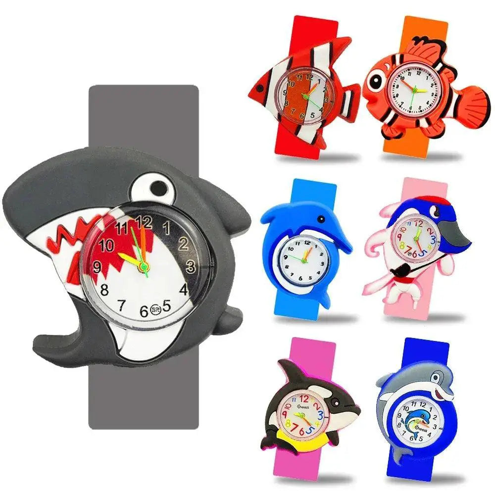 Colorful Cartoon Slap Watches For Kids Educational Gift