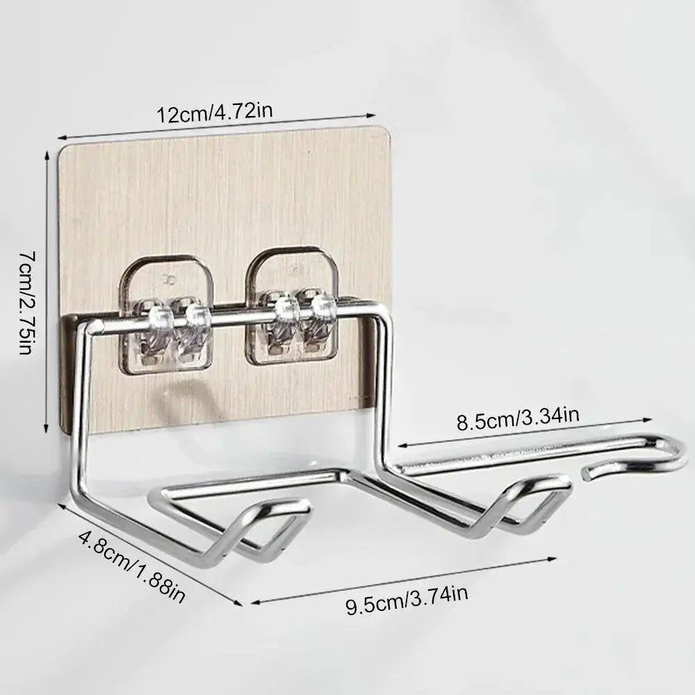 Stainless Steel Hair Dryer Organizer Wall Mount Shelf
